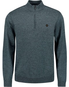 Pullover Half Zip 2 Coloured Melang Cloud