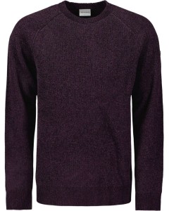 Pullover Crewneck 2 Coloured Chenil Aubergine