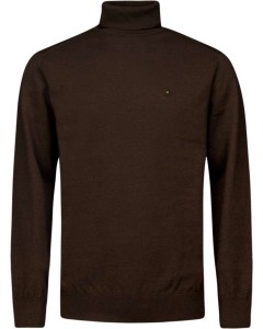 Pullover Rollneck 2 Coloured Melang Brown