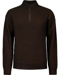 Pullover Half Zipper 2 Coloured Mel Brown