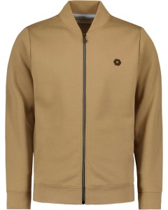 Sweater Full Zipper Pique Bomber Khaki