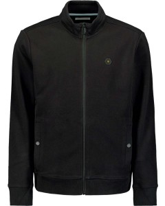 Sweater Full Zipper Twill Jacquard Black