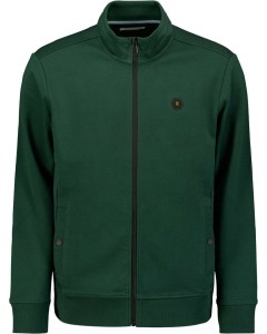 Sweater Full Zipper Twill Jacquard Dark Green