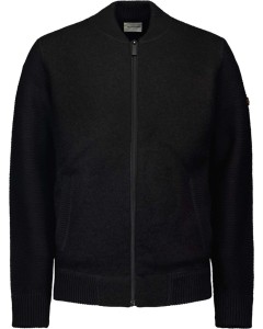 Cardigan Bomber With Wool Black