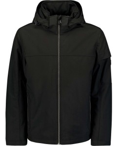 Jacket Short Fit Hooded Softshell S Black