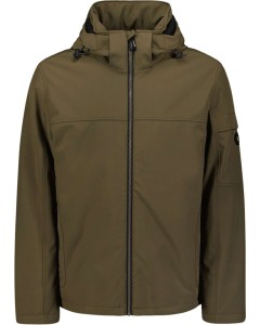 Jacket Short Fit Hooded Softshell S Taupe