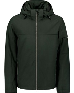 Jacket Short Fit Hooded Softshell S Dark Moss