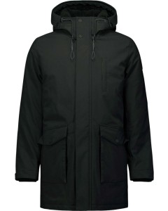 Jacket Long Fit Hooded Black