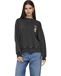 ONLLUCINDA L/S MOUNTAIN O-NECK BOX SWT Black/Boho 