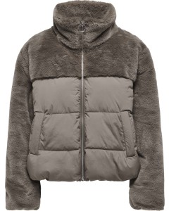 ONLWANJA FUR PUFFER MIX JACKET CC OTW Walnut