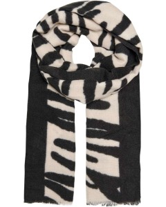 ONLCATHINKA LIFE SOFT SCARF CC Black/ZEBRA