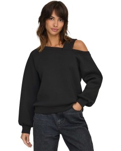 ONLNAOMI L/S ONE SHOULDER CC SWT Black