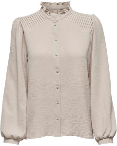 ONLMETTE LS PLEAT SHIRT WVN Moonbeam