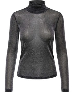 ONLAMERA GLITTER L/S ROLLNECK JRS Black/Silver gli