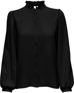 ONLMETTE LS PLEAT SHIRT WVN Black