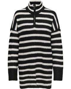 ONLALFRIDA L/S HALF-ZIP CC KNT Black/Tofu