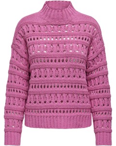 ONLLEAH LS HIGH NECK KNT Super Pink