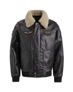 Flight jacket HUDSON Buff Leather Pirate Black