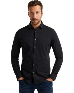 Overhemd lange mouw satin jersey black