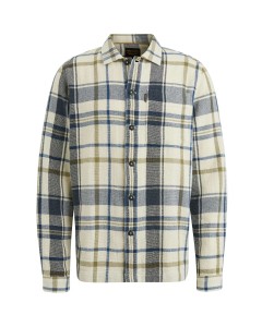 Long Sleeve Shirt Matt weave Check Bone White