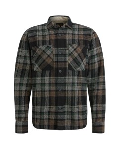 Long Sleeve Shirt Ctn Big Check Black Onyx