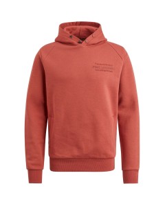 Hoodie sweater met muts soft terry etruscan red