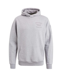 Hooded soft terry brushed Light Grey Melee