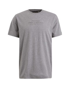 Short sleeve r-neck cotton elastan Mid Grey Melee