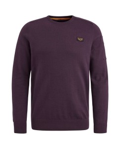 R-neck American classic knit Plum Perfect