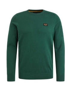 R-neck American classic knit Trekking Green