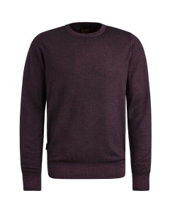 R-neck merino acid wash Plum Perfect