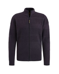 Zip jacket cotton structure knit Plum Perfect