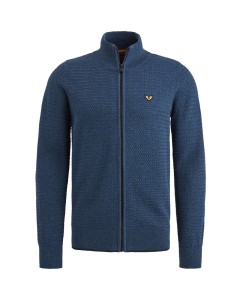 Zip jacket cotton mouline True Navy