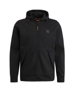 Hooded jacket interlock Black