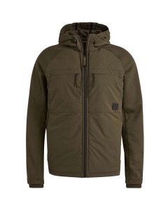 Zip jacket terry nylon mix Beech