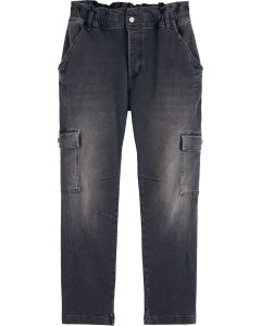 SEASONAL TAPERED DENIM CARGO JOGGER Black Night