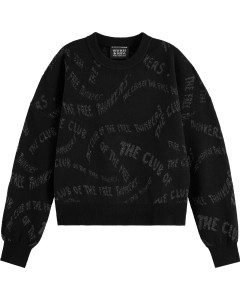 JACQUARD RELAXED PULLOVER BLACK GREY