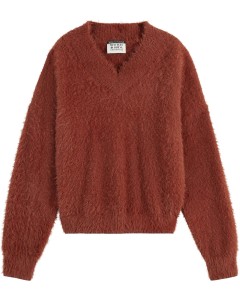 FLUFFY V-NECK RELAXED PULLOVER 