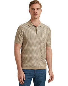 Short sleeve polo cotton modal Kelp