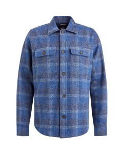 Long Sleeve Shirt Check Brushed Mo Blue Indigo