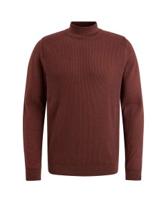 Mock neck pima cotton Rum Raisin