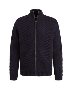 Zip jacket ruler wool blend Sky Captain