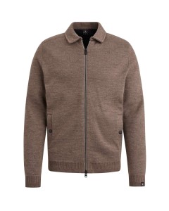 Zip jacket wool blend bonded Hot Fudge