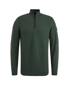 Half zip collar cotton structure Deep Forest