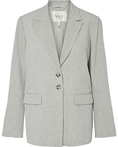 YASRIU LS BLAZER S. Light Grey Melange