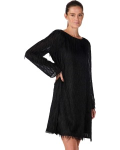 YASDIA LS BOATNECK DRESS Black