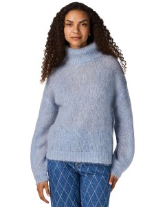 YASLAMBI LS KNIT ROLLNECK PULLOVER S. Dusty Blue