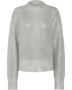 YASMARISSI LS KNIT PULLOVER Alloy/Silver