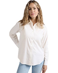 Poplin shirt with bows BLANC DE BLANC WHITE