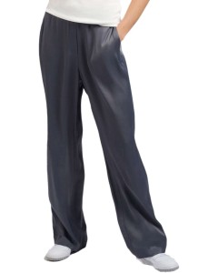 Satin wide leg trousers with e ANTHRACITE